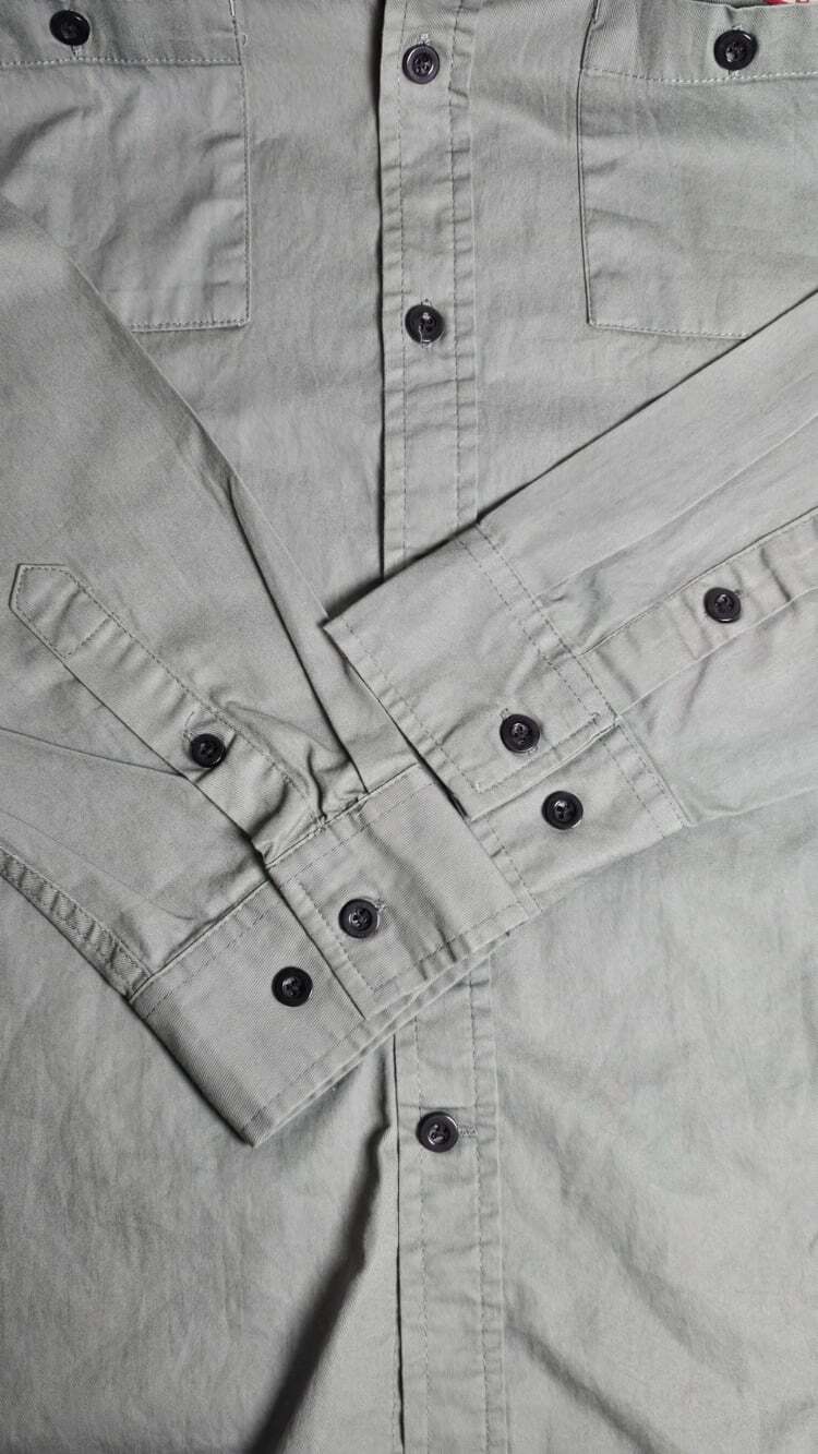 Friday the 13th Jason Voorhees Camp Crystal Lake Work Shirt Men’s Large Green - Picture 10 of 11